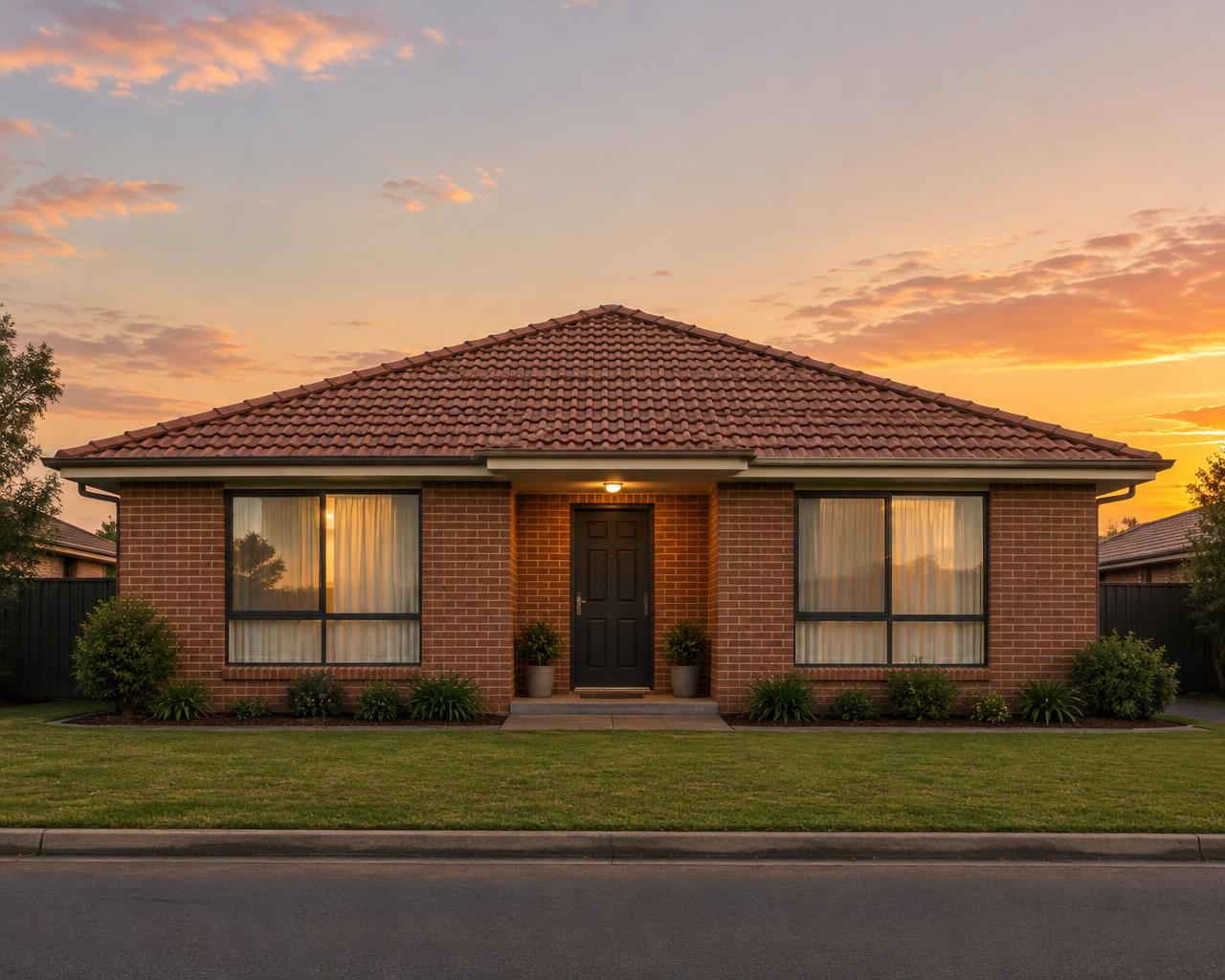 Front of a single-storey brick veneer home